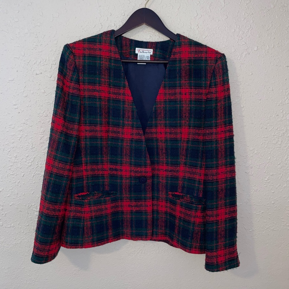 Talbots Plaid Wool Blend Women’s Blazer